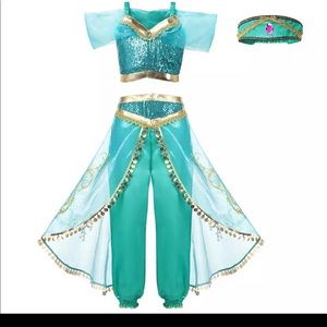 FINAL DROP Girls Dress Up Princess Jasmine Costume